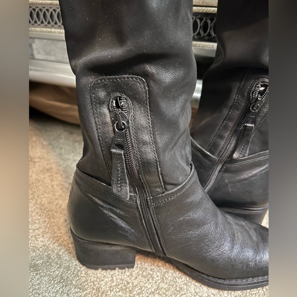 MJUS Black Tall Leather Boots - Picture 5 of 12